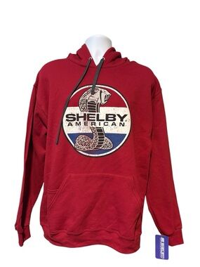 Shelby Men’s Pullover Hoodie Maroon Red L NWT